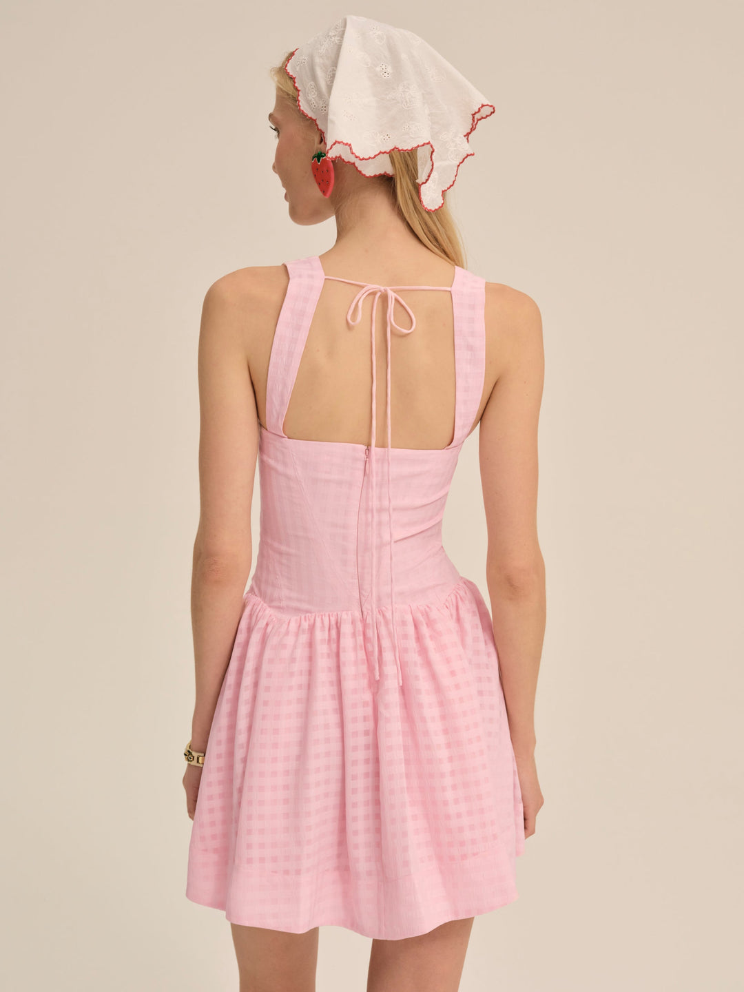 Ginny Gingham Mini Dress - Pink | For Love and Lemons