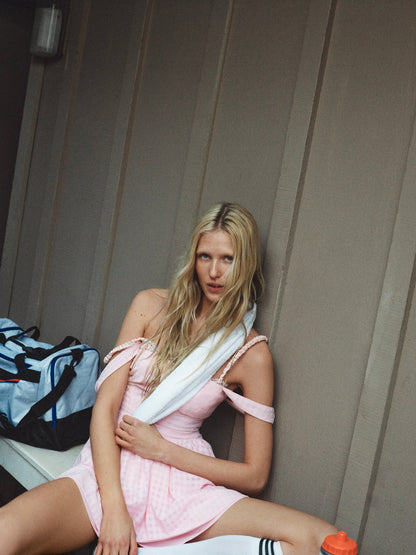 Ginny Gingham Mini Dress - Pink | For Love and Lemons