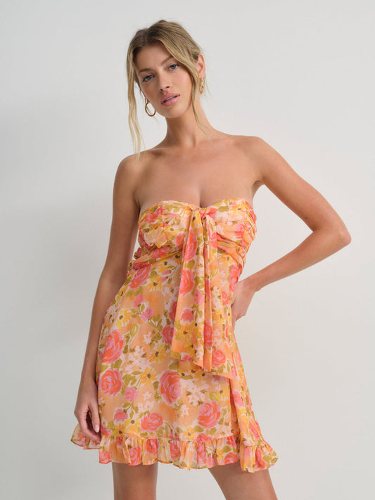 Teagan Mini Dress - Yellow | For Love and Lemons