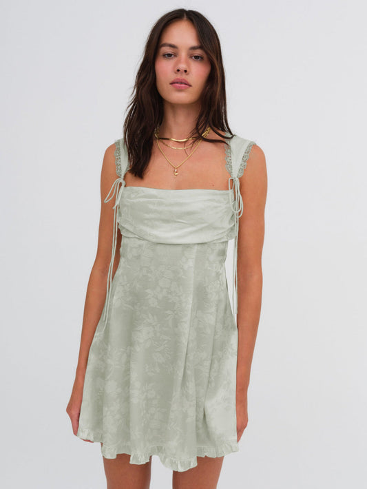 Holland Mini Dress - Green | For Love and Lemons