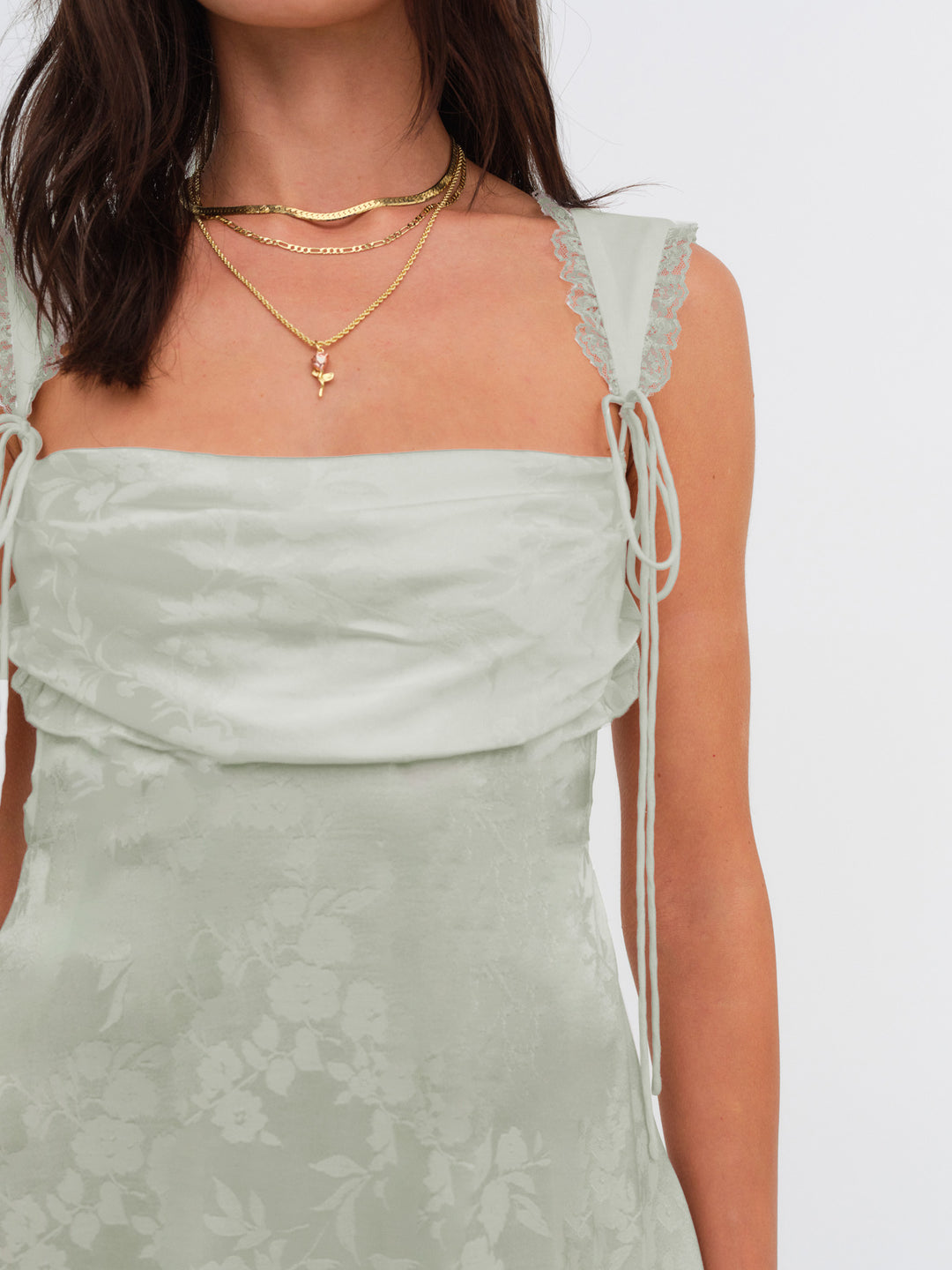 Holland Mini Dress - Green | For Love and Lemons