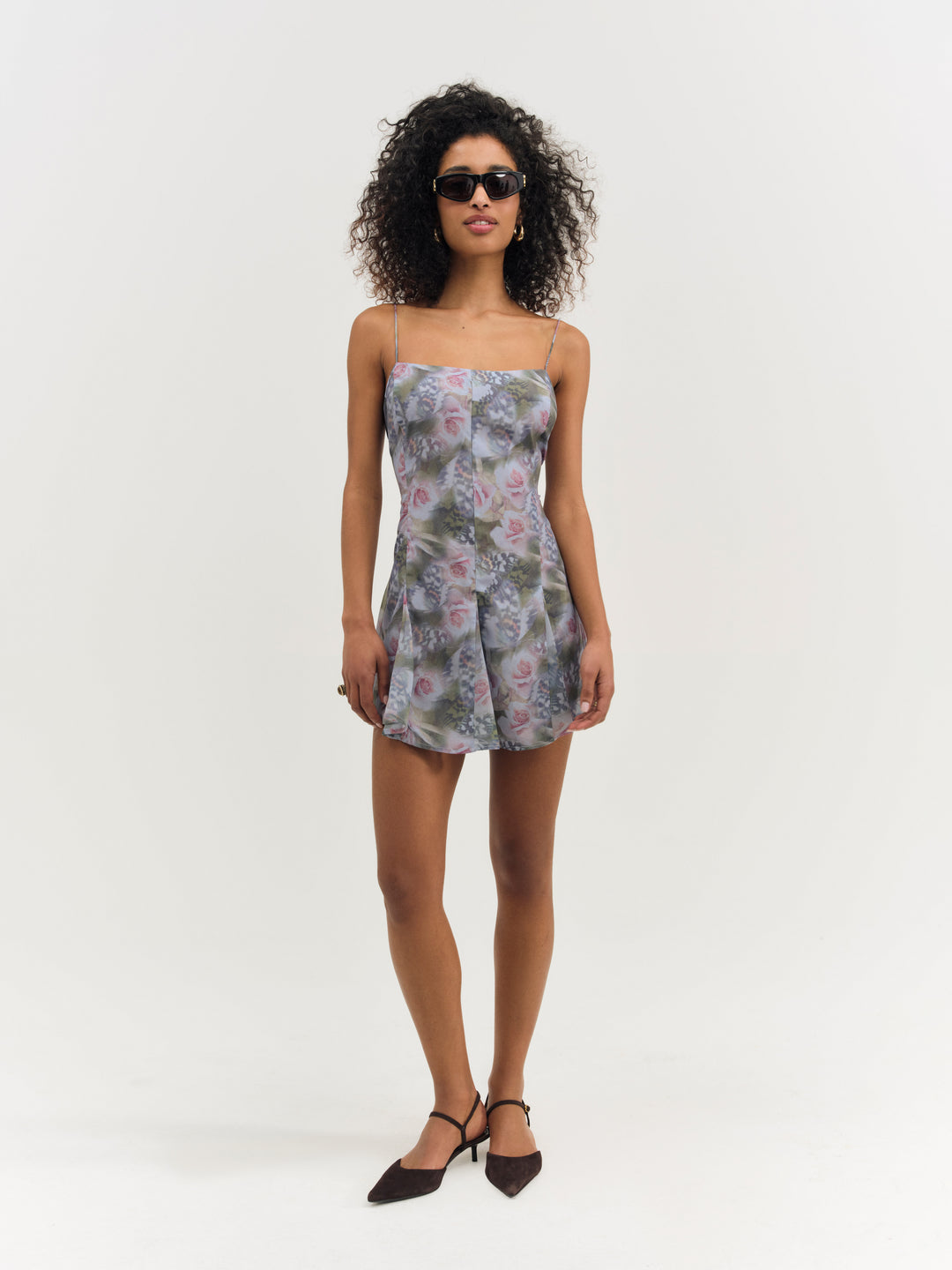 Fallen Floral Mini Dress - Purple | For Love and Lemons