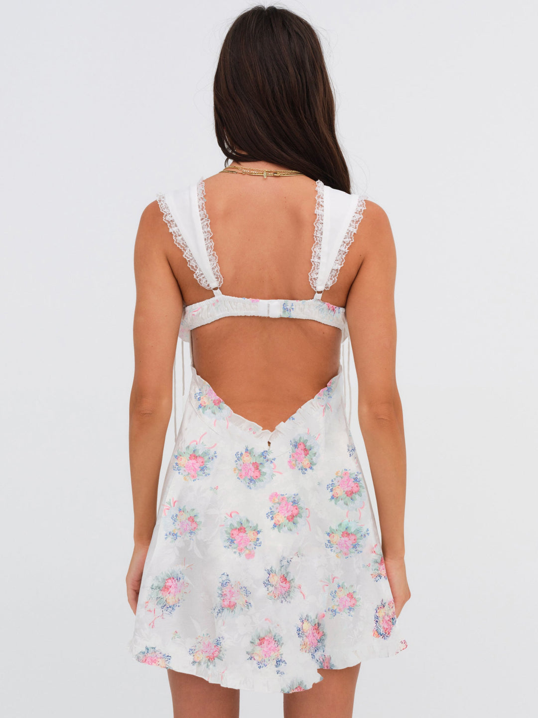 Holland Mini Dress - Doily Bouquet | For Love and Lemons