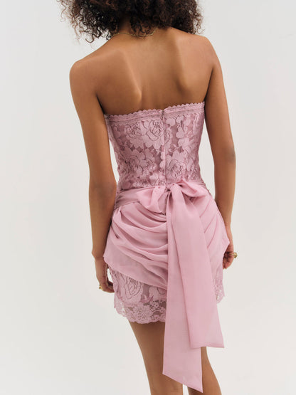 Claudia Rose Lace Micro Mini Dress - Mulberry | For Love and Lemons