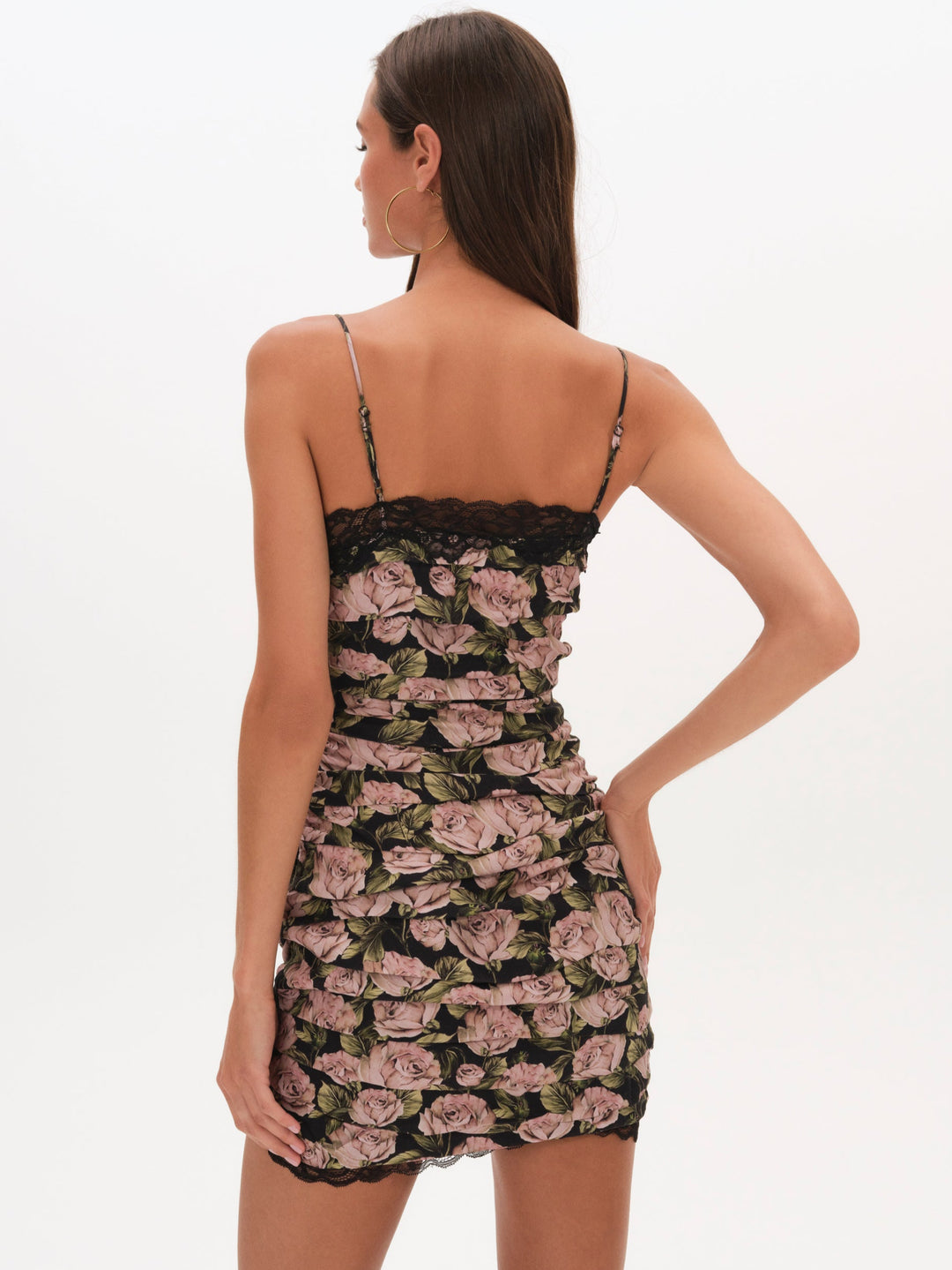 Fallen Rose Mini Dress - Black | For Love and Lemons