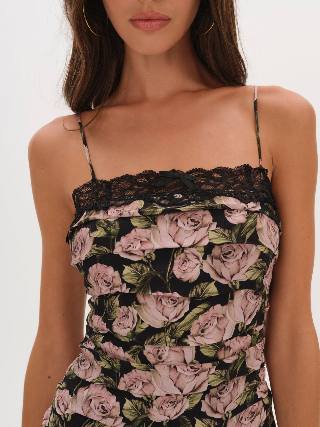 Fallen Rose Mini Dress - Black | For Love and Lemons