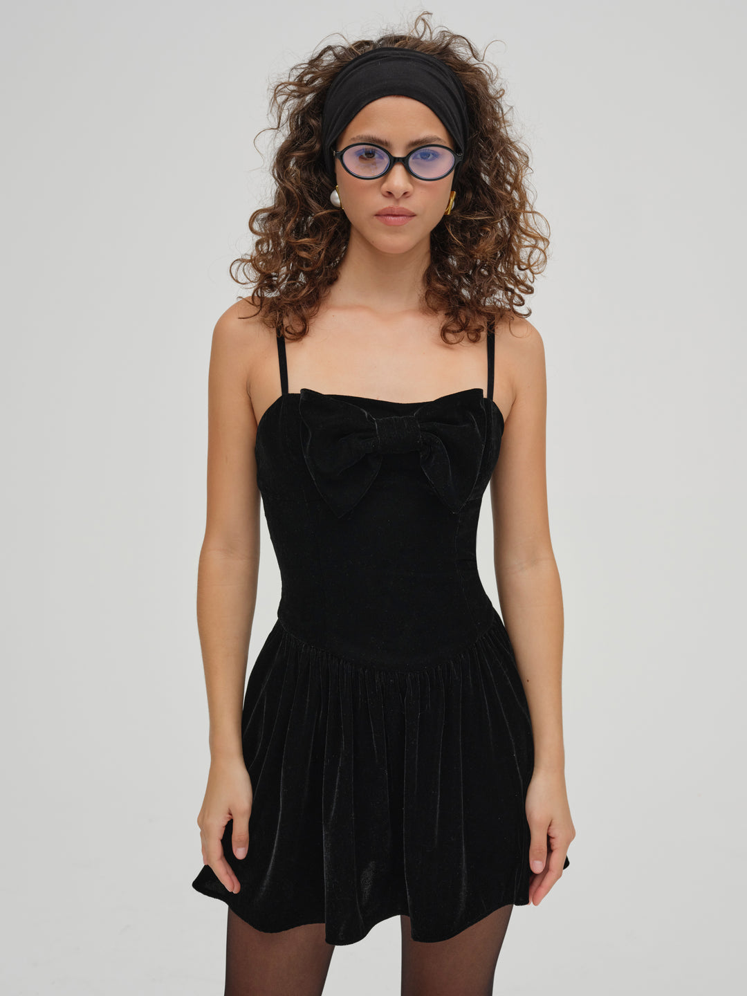 Martini Velvet Mini Dress - Black | For Love and Lemons