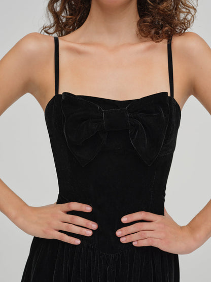 Martini Velvet Mini Dress - Black | For Love and Lemons