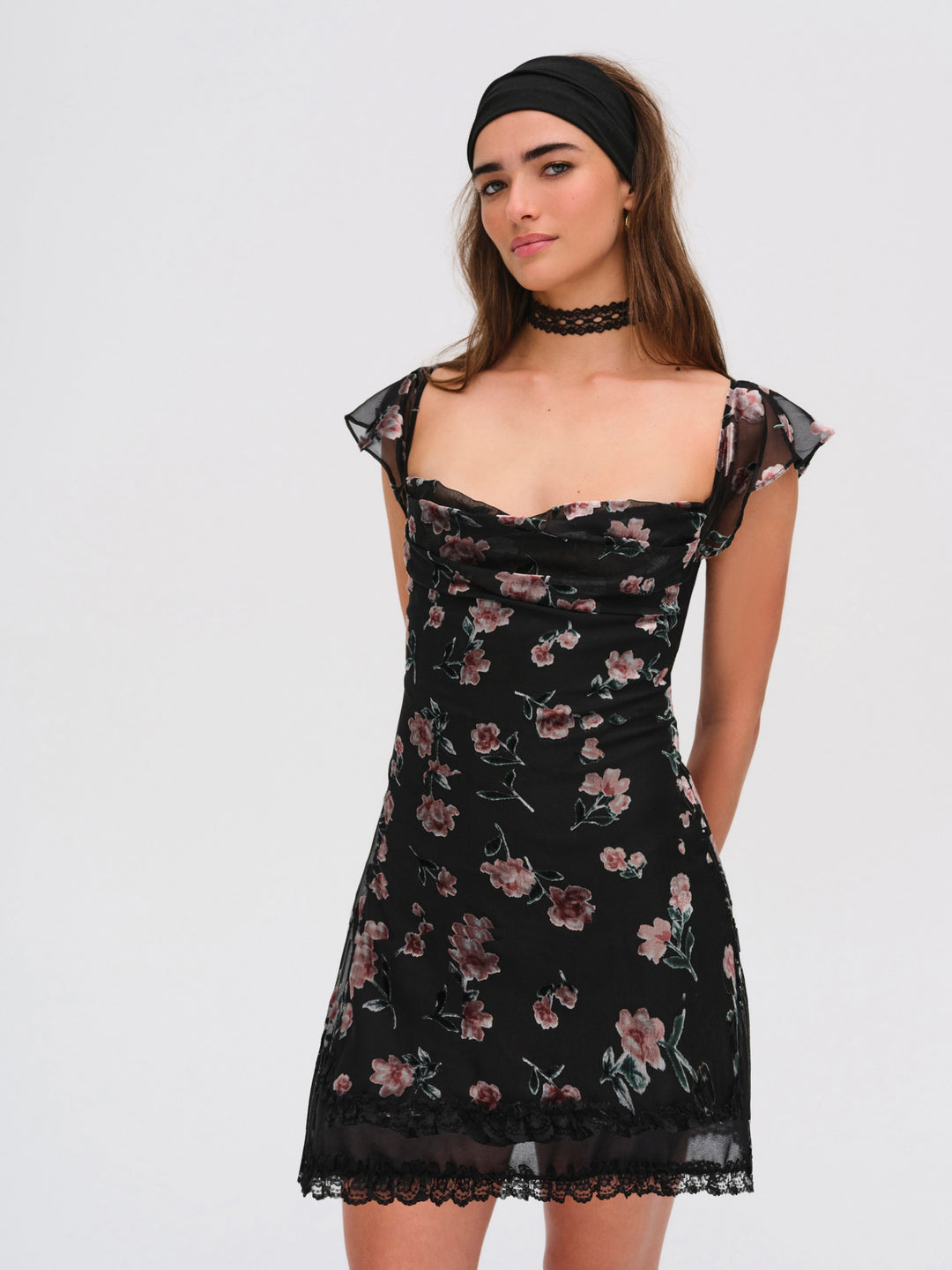 Aigrette Mini Dress - Black | For Love and Lemons
