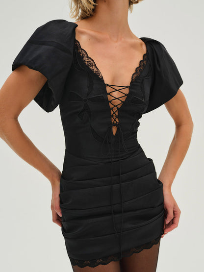 Singrid Mini Dress - Black | For Love and Lemons