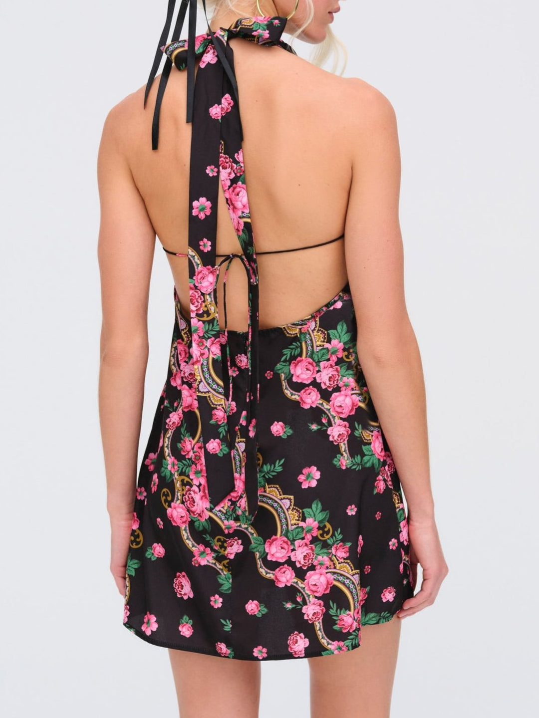 Justice Halter Mini Dress - Black | For Love and Lemons