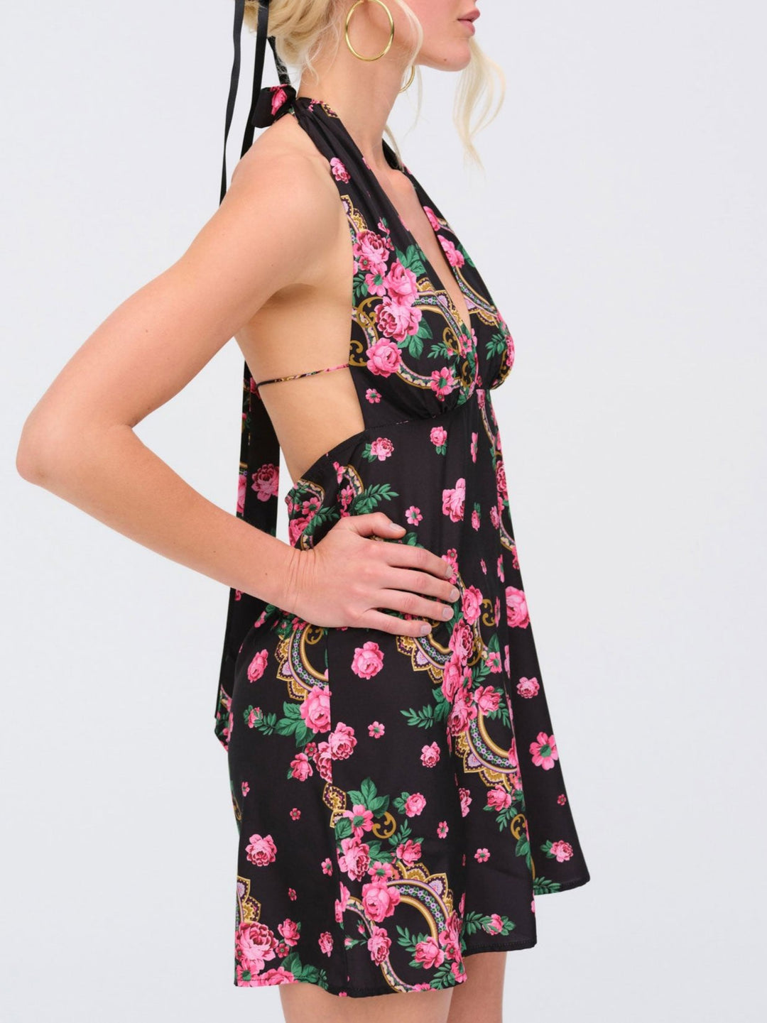 Justice Halter Mini Dress - Black | For Love and Lemons