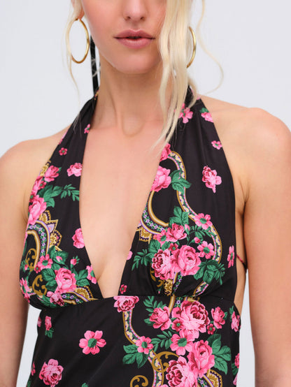 Justice Halter Mini Dress - Black | For Love and Lemons