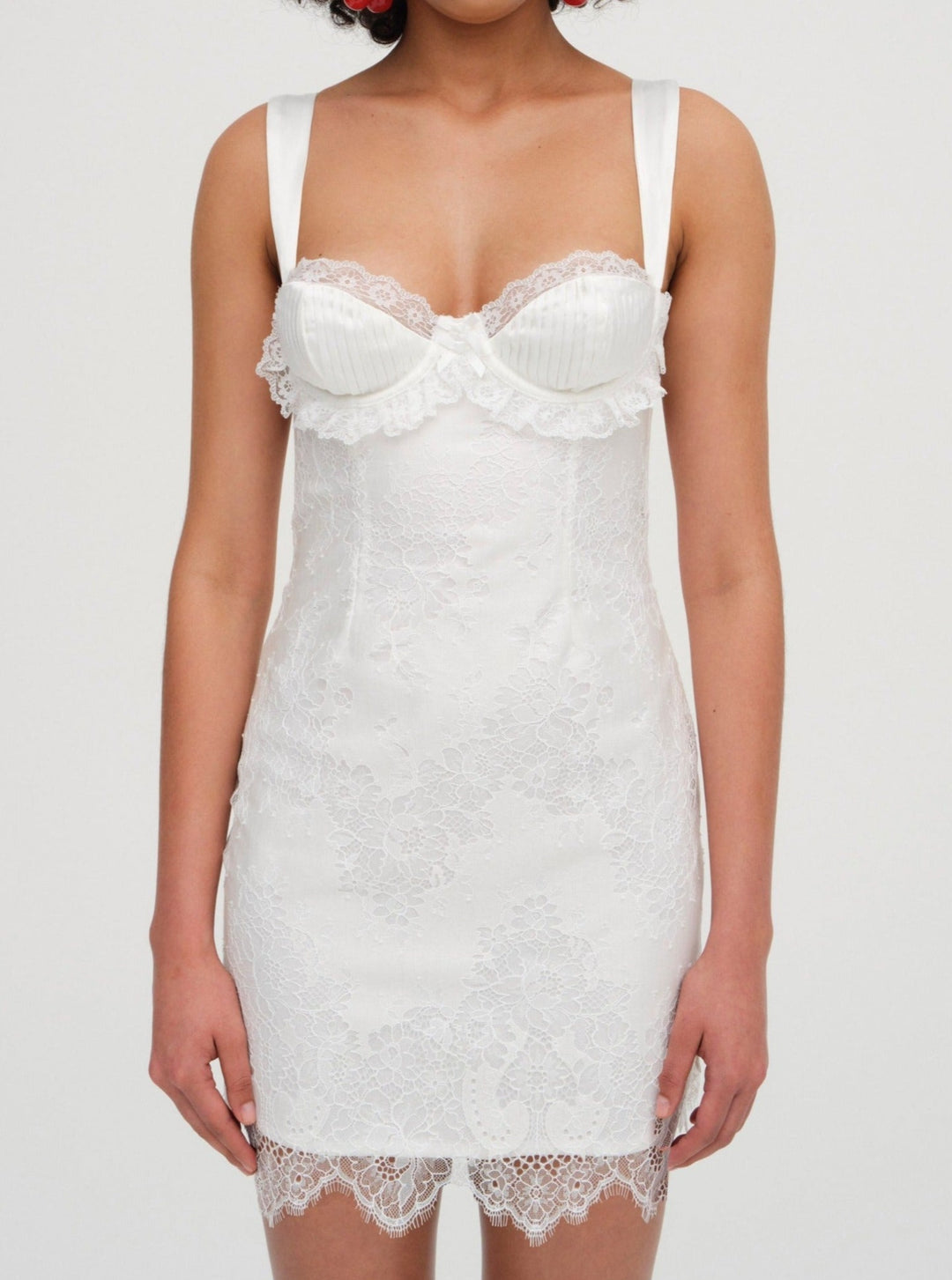 Allira Lace Mini Dress - White | For Love and Lemons