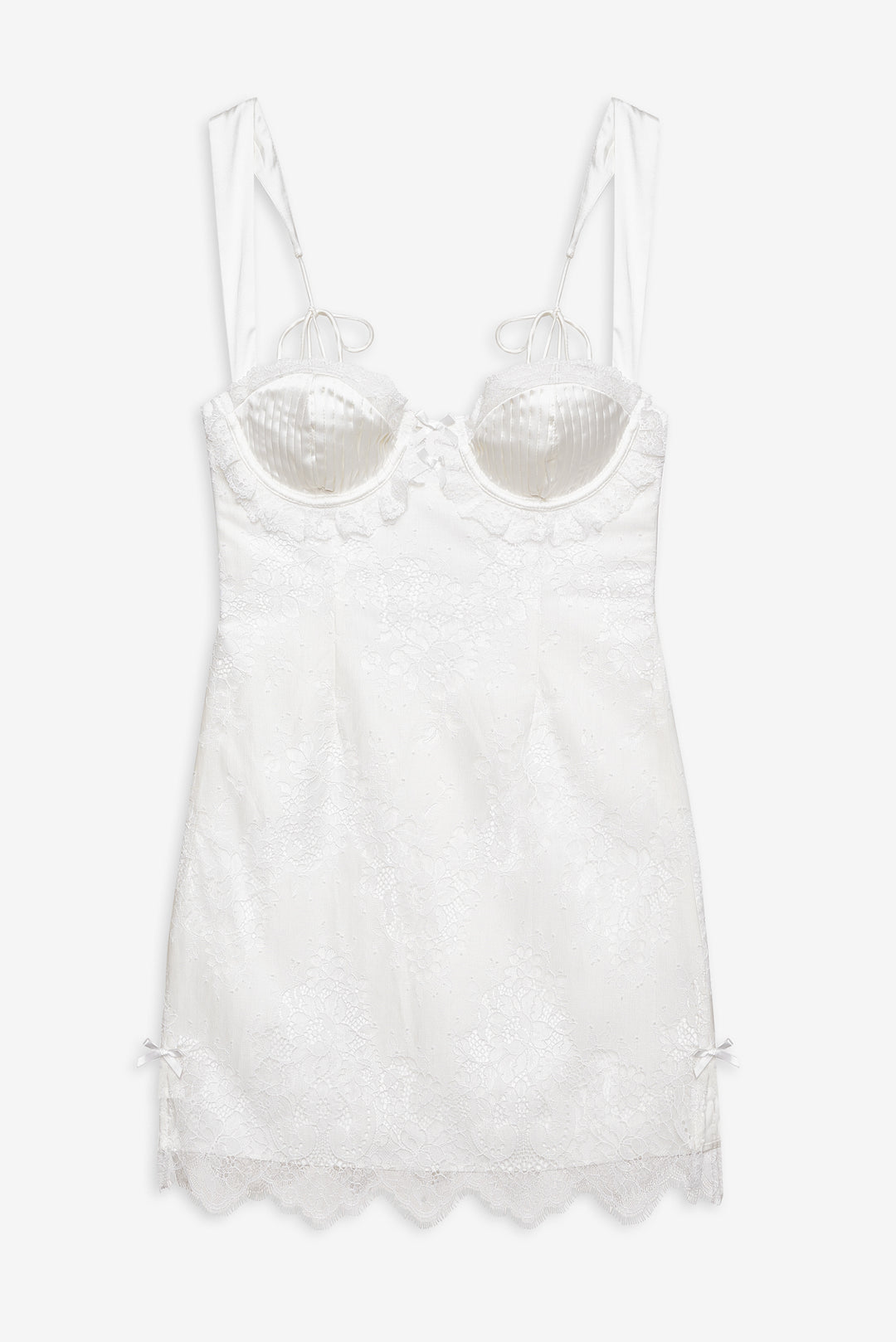 Allira Lace Mini Dress - White | For Love and Lemons