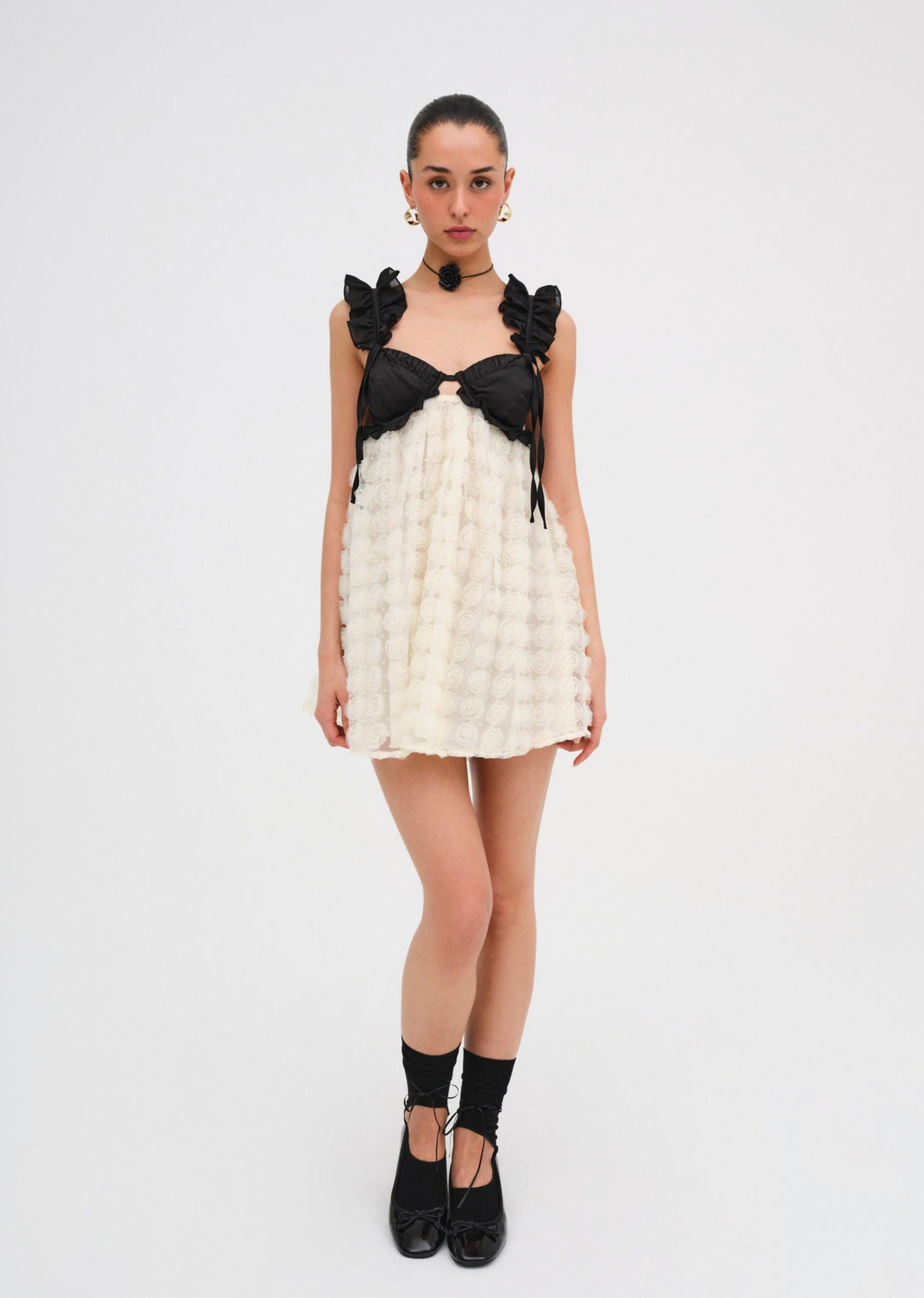 Poppy Mini Dress - Ivory | For Love and Lemons