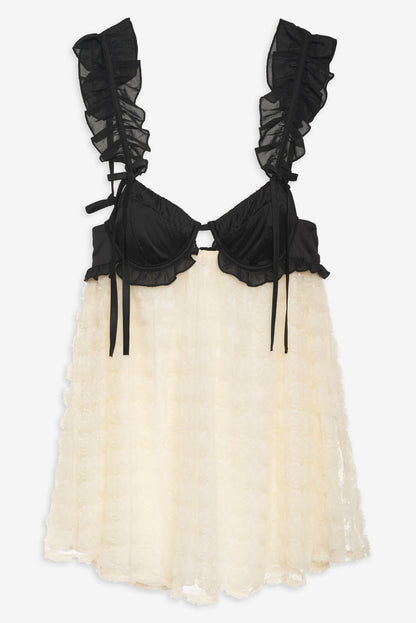 Poppy Mini Dress - Ivory | For Love and Lemons