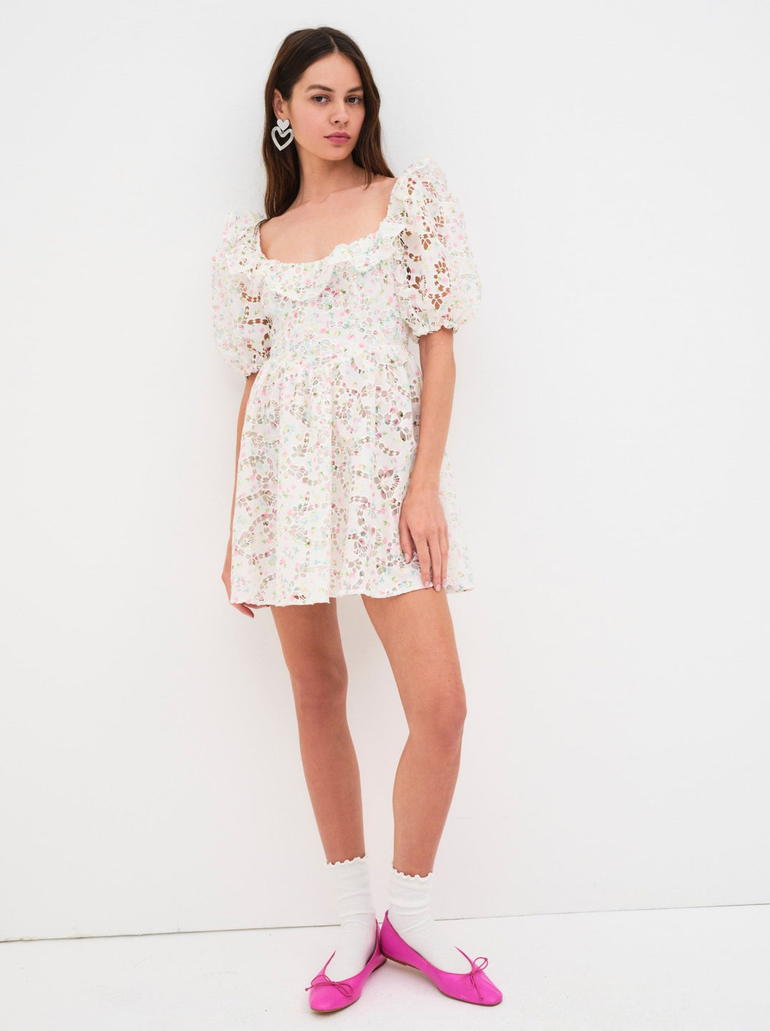 Magnolia Mini Dress - White | For Love and Lemons