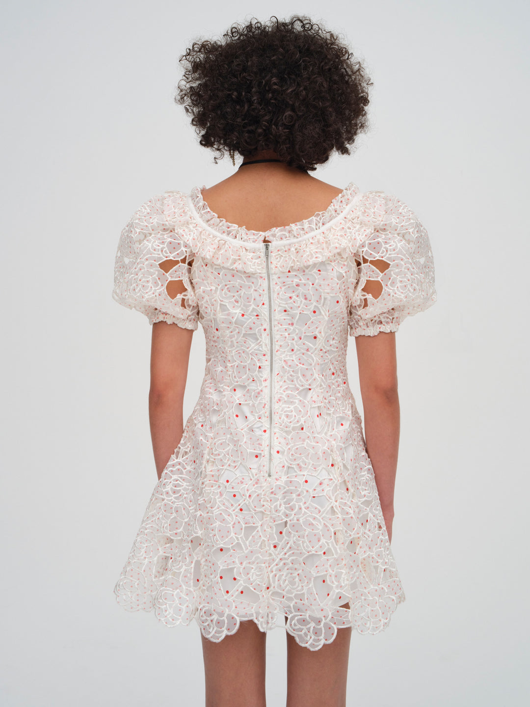 Aphrodite Embroidered Mini Dress - White | For Love and Lemons