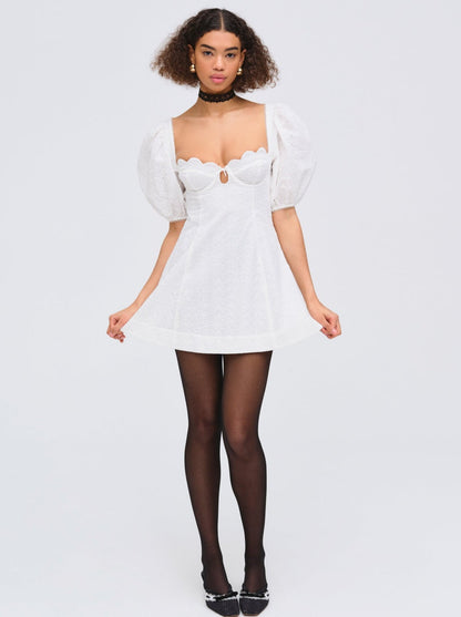 Marseille Mini Dress - White | For Love and Lemons