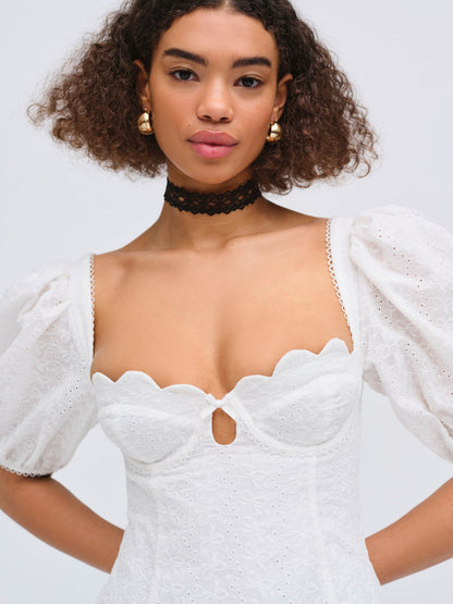 Marseille Mini Dress - White | For Love and Lemons