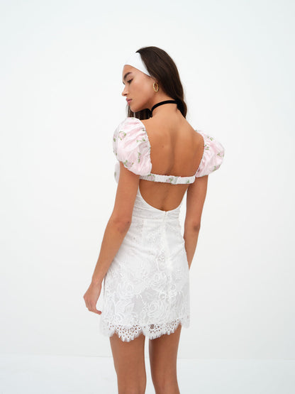 London Mini Dress - White | For Love and Lemons