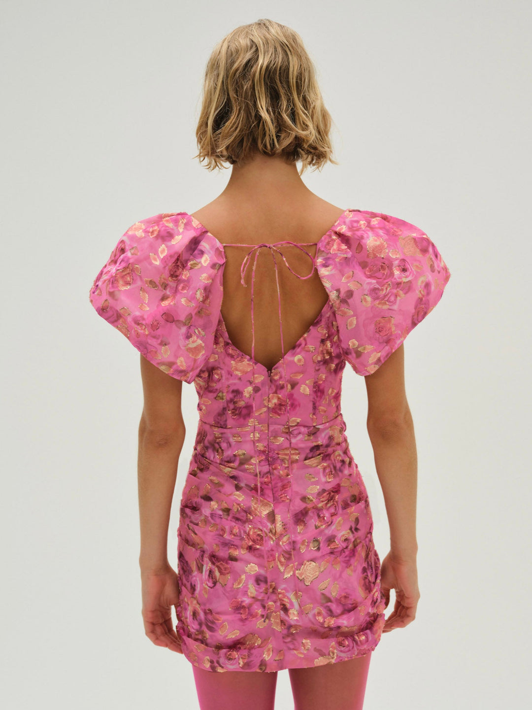 Blurred Roses Mini Dress - Pink | For Love and Lemons