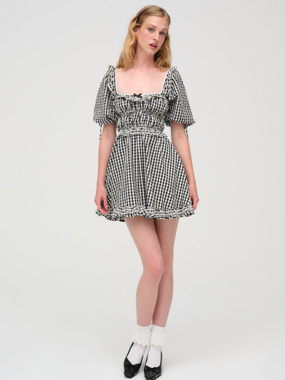 Jackson Mini Dress - Black Gingham | For Love and Lemons
