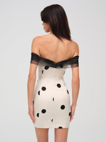 Dorothy Dot Mini Dress - Cream | For Love and Lemons
