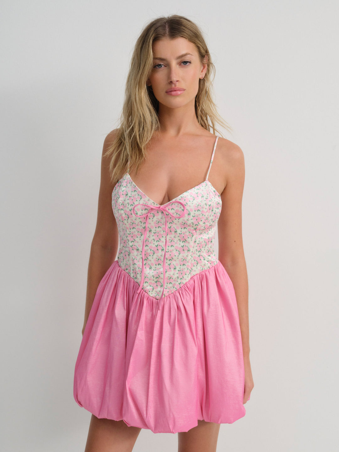 Berry Bud Bubble Mini Dress - Pink | For Love and Lemons