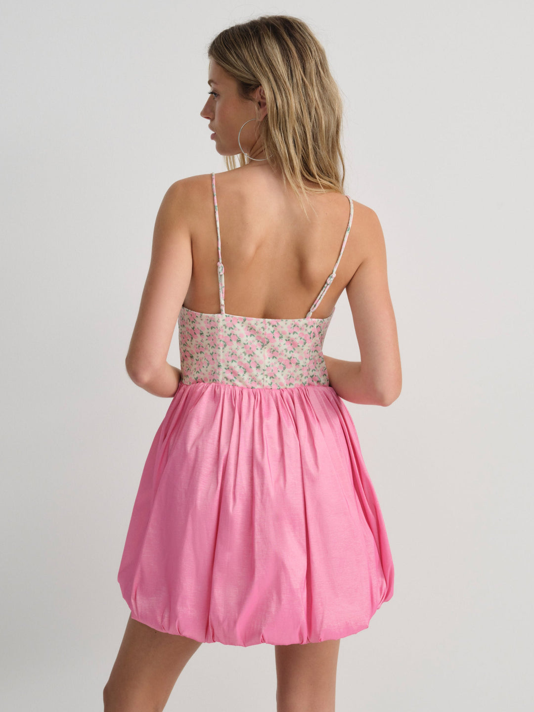 Berry Bud Bubble Mini Dress - Pink | For Love and Lemons