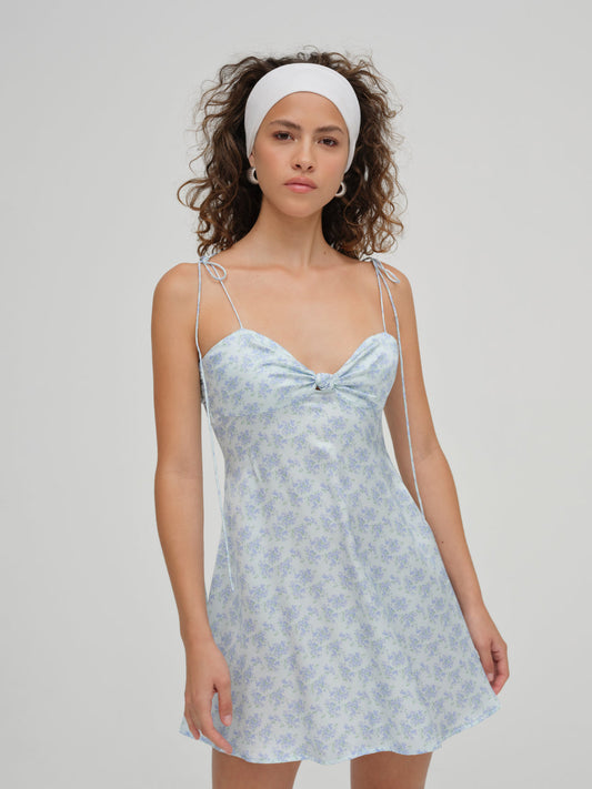 Adira Mini Dress - Blue | For Love and Lemons