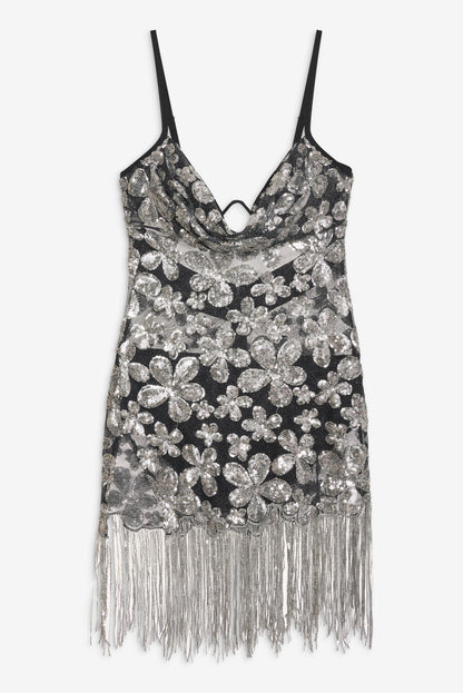 Colette Mini Dress - Silver | For Love and Lemons