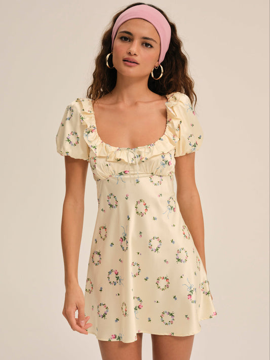 Jaida Mini Dress - Yellow | For Love and Lemons