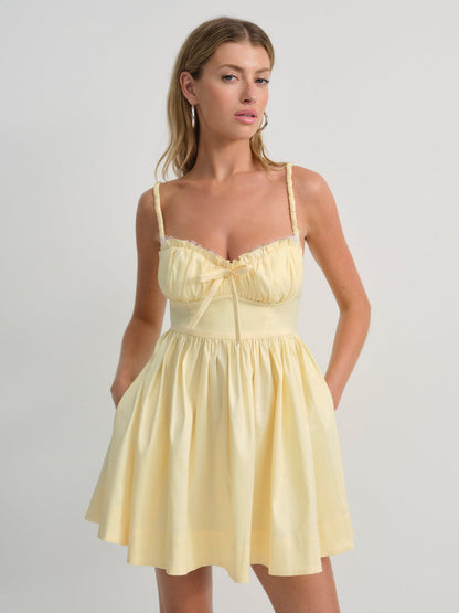 Doris Mini Dress - Yellow | For Love and Lemons