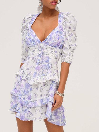 Rosalyn Mini Dress - Purple | For Love and Lemons