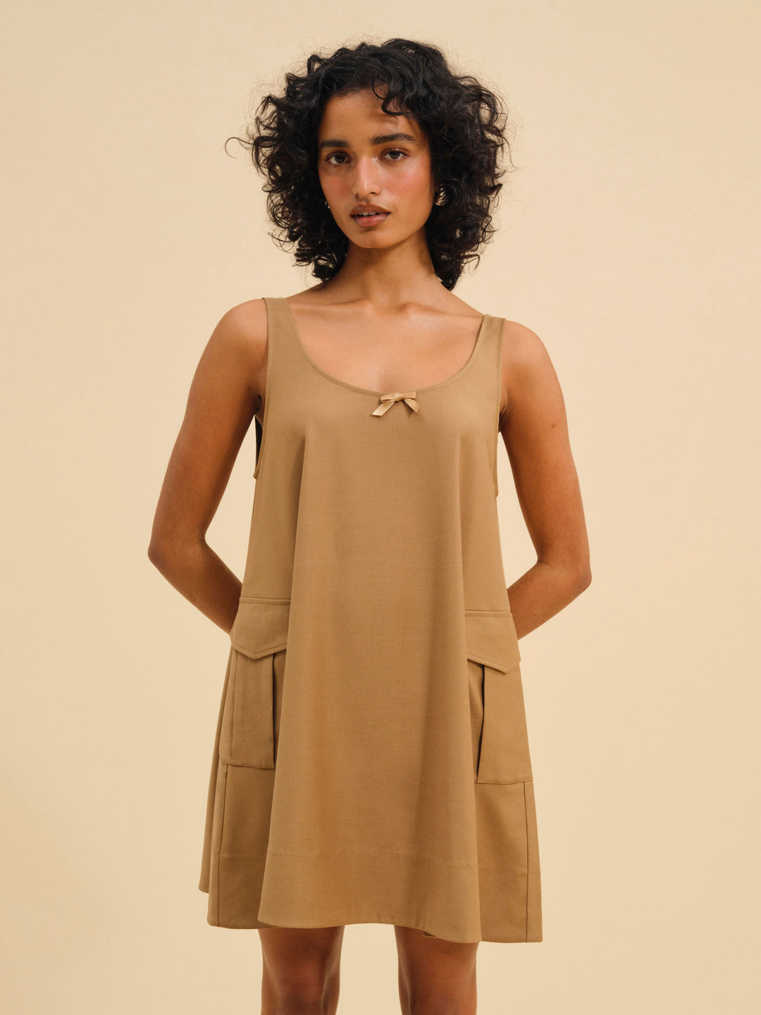 Elanah Mini Dress - CAMEL | For Love and Lemons