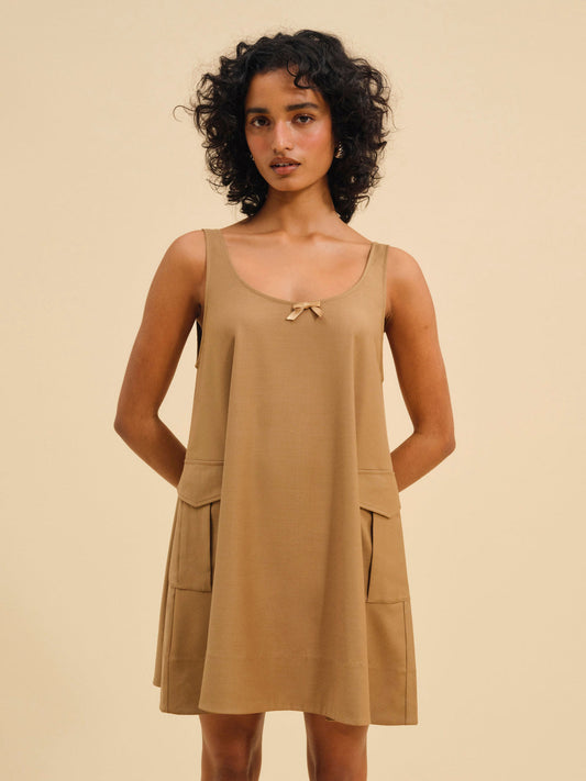 Elanah Mini Dress - CAMEL | For Love and Lemons