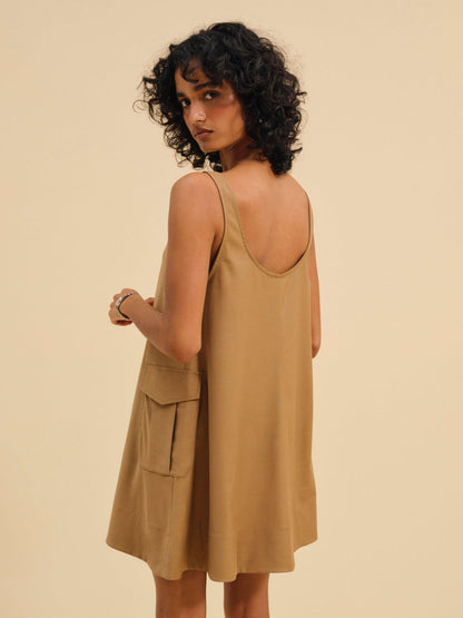 Elanah Mini Dress - CAMEL | For Love and Lemons