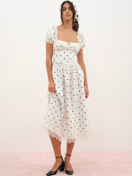 Ines Midi Dress - Cream | For Love and Lemons