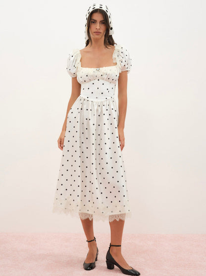 Ines Midi Dress - Cream | For Love and Lemons