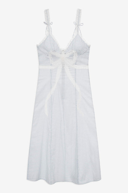 Bluebell Gingham Midi Dress - Blue | For Love and Lemons