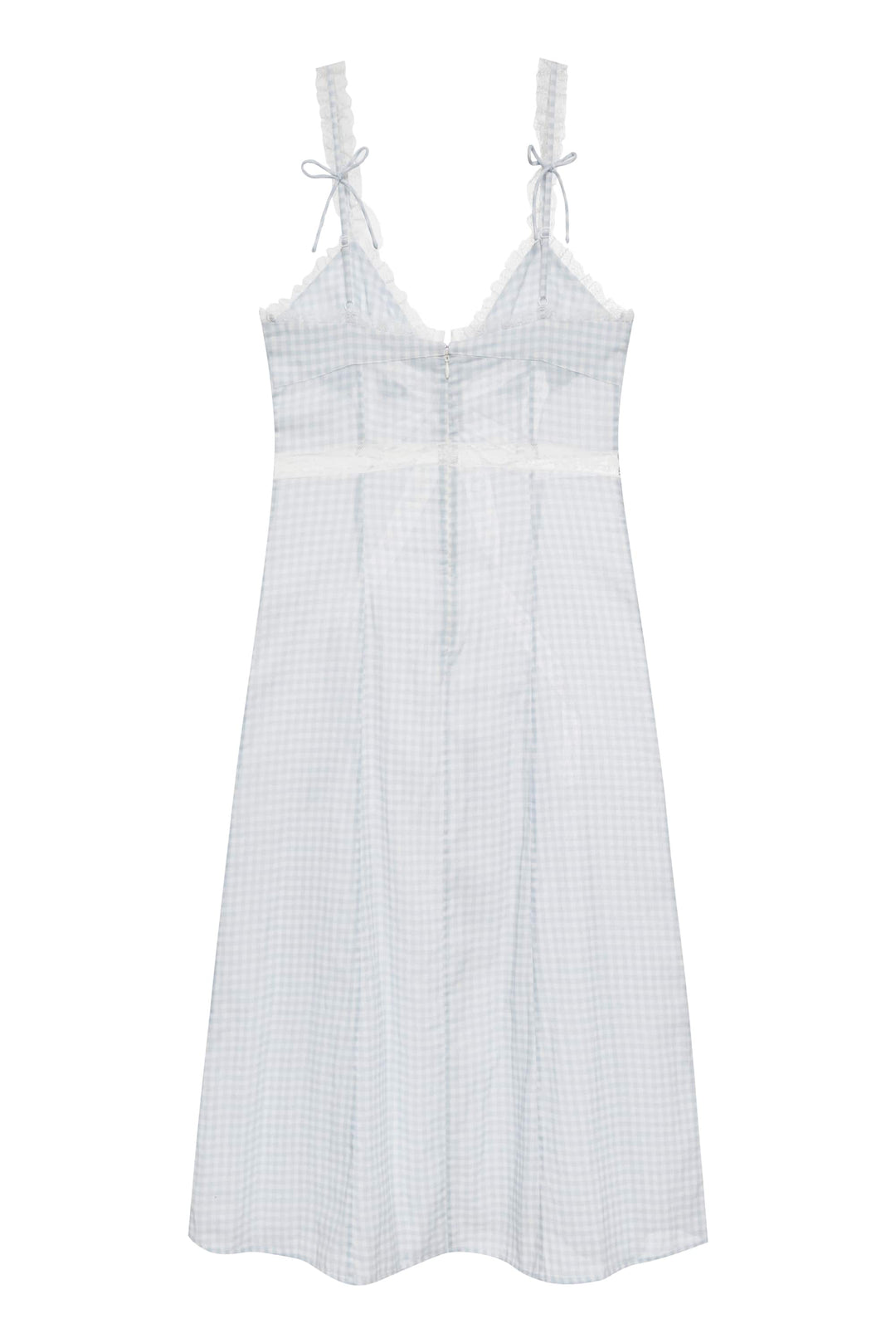 Bluebell Gingham Midi Dress - Blue | For Love and Lemons