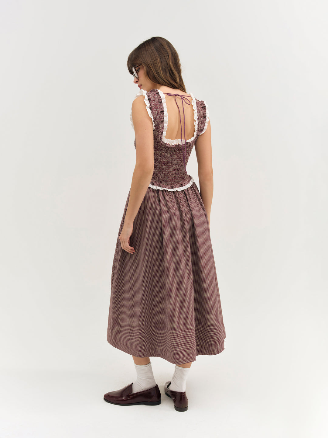 Morgan Midi Dress - Burgundy | For Love and Lemons