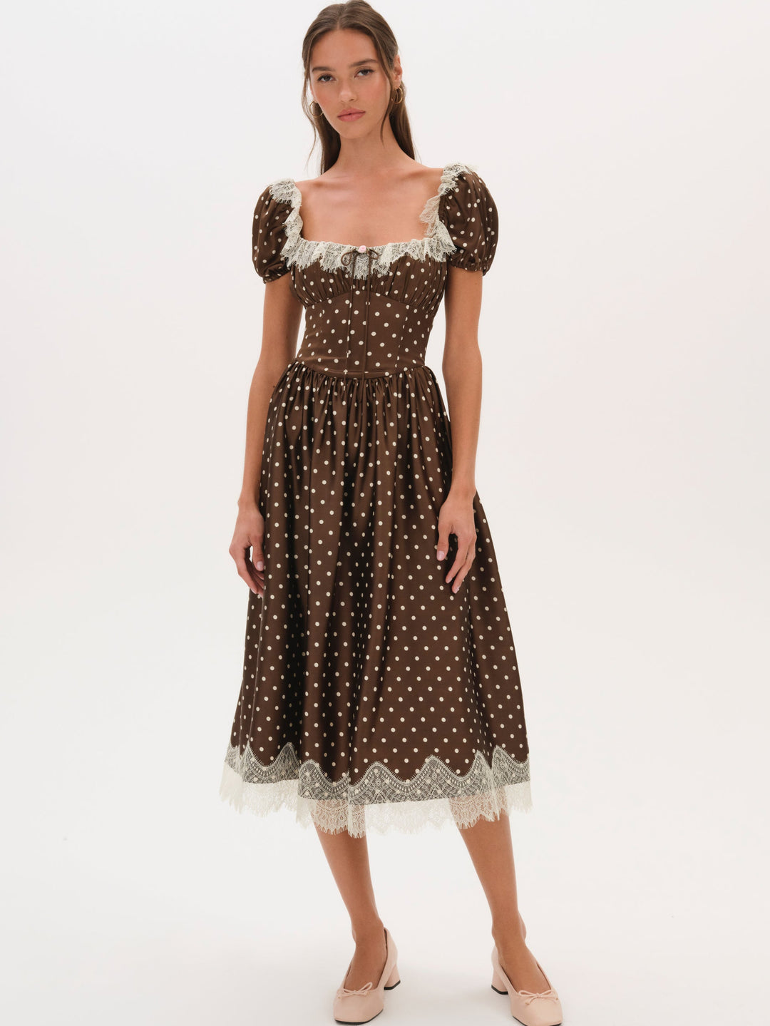 Ines Midi Dress - Chocolate | For Love and Lemons