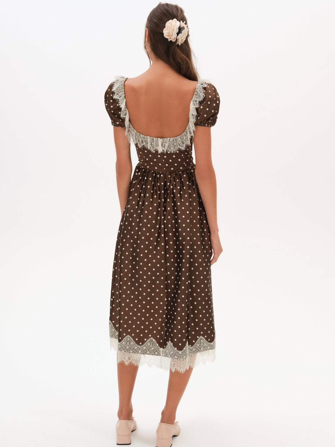 Ines Midi Dress - Chocolate | For Love and Lemons