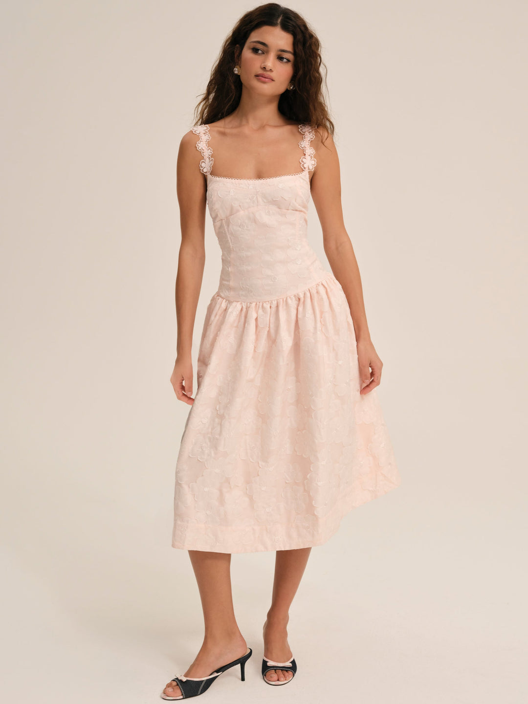 Florence Midi Dress - Peach | For Love and Lemons