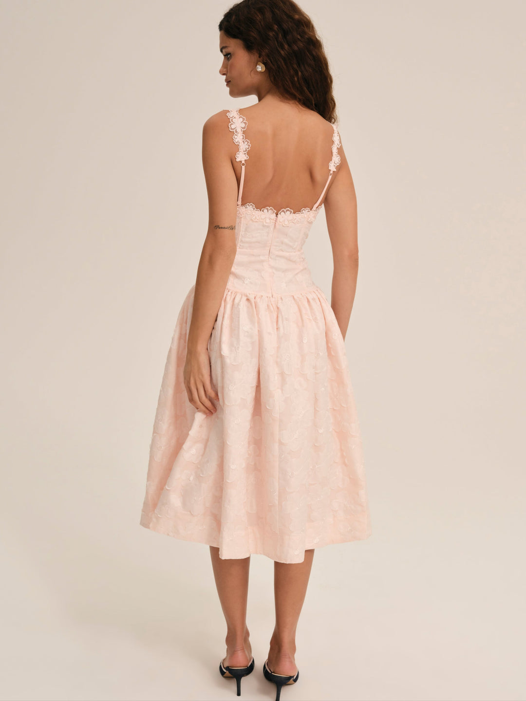 Florence Midi Dress - Peach | For Love and Lemons