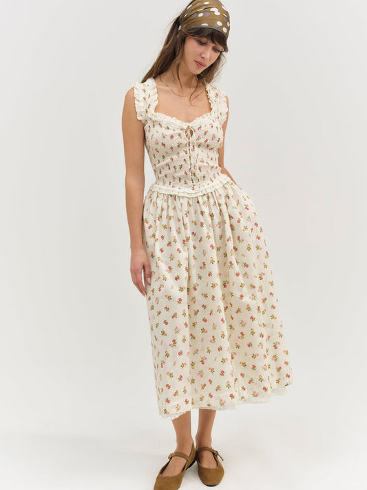 Morgan Midi Dress - White | For Love and Lemons