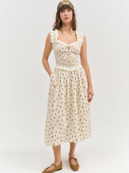 Morgan Midi Dress - White | For Love and Lemons